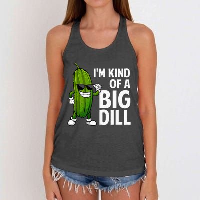 Pickle Design Big Dill Pickle Lover Women's Knotted Racerback Tank