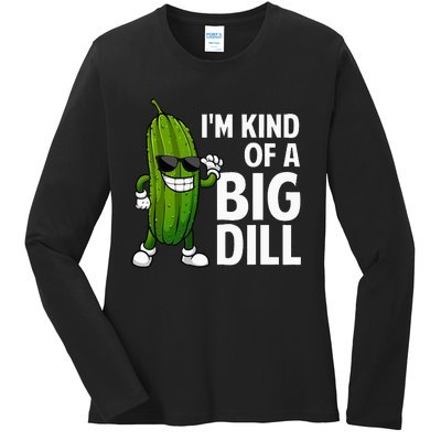 Pickle Design Big Dill Pickle Lover Ladies Long Sleeve Shirt