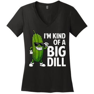 Pickle Design Big Dill Pickle Lover Women's V-Neck T-Shirt