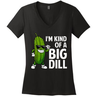 Pickle Design Big Dill Pickle Lover Women's V-Neck T-Shirt