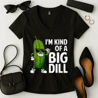 Pickle Design Big Dill Pickle Lover Women's V-Neck T-Shirt