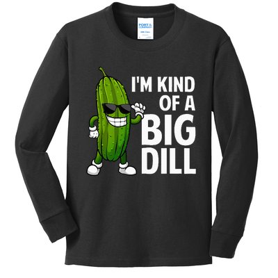 Pickle Design Big Dill Pickle Lover Kids Long Sleeve Shirt