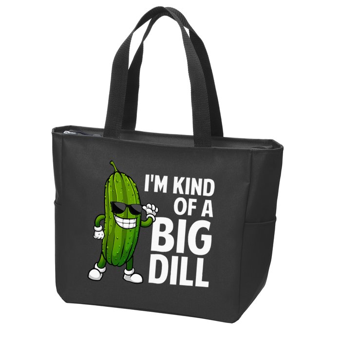 Pickle Design Big Dill Pickle Lover Zip Tote Bag