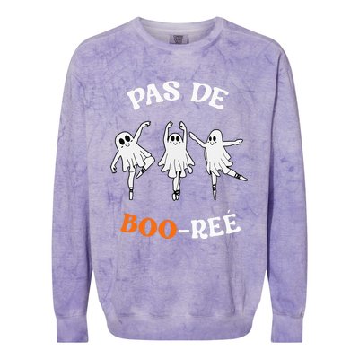 Pas De BooréE Ghost Ballet Dancer Halloween Colorblast Crewneck Sweatshirt