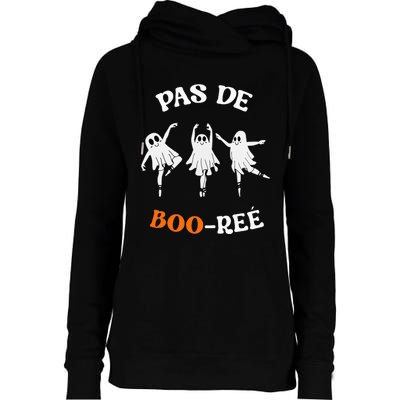 Pas De BooréE Ghost Ballet Dancer Halloween Womens Funnel Neck Pullover Hood