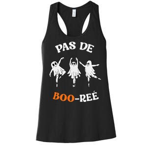 Pas De BooréE Ghost Ballet Dancer Halloween Women's Racerback Tank