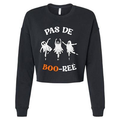 Pas De BooréE Ghost Ballet Dancer Halloween Cropped Pullover Crew