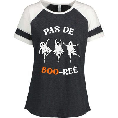 Pas De BooréE Ghost Ballet Dancer Halloween Enza Ladies Jersey Colorblock Tee