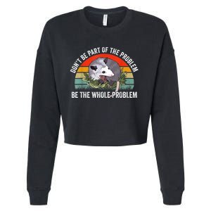 Possum Don't Be Part Of The Problem Be The Whole Problem Cropped Pullover Crew