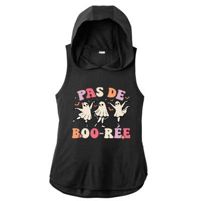 Pas De BooréE Ghost Ballet Dancer Halloween Dance Teacher Ladies PosiCharge Tri-Blend Wicking Draft Hoodie Tank