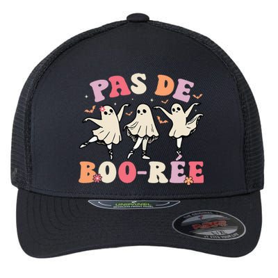 Pas De BooréE Ghost Ballet Dancer Halloween Dance Teacher Flexfit Unipanel Trucker Cap