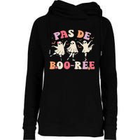 Pas De BooréE Ghost Ballet Dancer Halloween Dance Teacher Womens Funnel Neck Pullover Hood