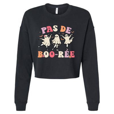 Pas De BooréE Ghost Ballet Dancer Halloween Dance Teacher Cropped Pullover Crew