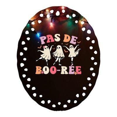 Pas De BooréE Ghost Ballet Dancer Halloween Dance Teacher Ceramic Oval Ornament