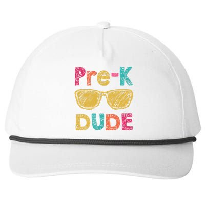 Prek Dude Back To School First Day Of Preschool Gift Snapback Five-Panel Rope Hat