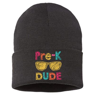 Prek Dude Back To School First Day Of Preschool Gift Sustainable Knit Beanie