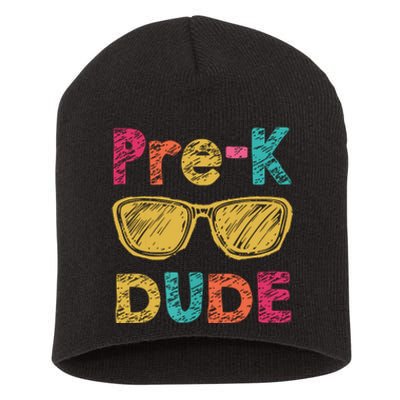 Prek Dude Back To School First Day Of Preschool Gift Short Acrylic Beanie