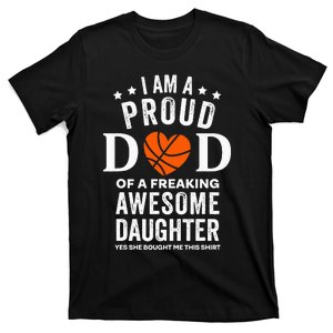 Proud dad basketball from Daughter T-Shirt