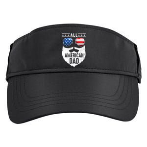 Patriotic Dad Beard Fathers Day All American Dad 4th Of July Gift Adult Drive Performance Visor