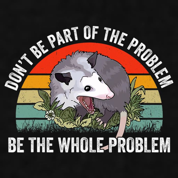 Possum Don't Be Part Of The Problem Be The Entire Problem Funny Opossum Ladies PosiCharge Tri-Blend Wicking Tank