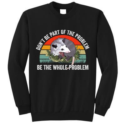 Possum Don't Be Part Of The Problem Be The Entire Problem Funny Opossum Tall Sweatshirt