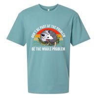 Possum Don't Be Part Of The Problem Be The Entire Problem Funny Opossum Sueded Cloud Jersey T-Shirt