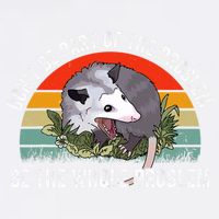 Possum Don't Be Part Of The Problem Be The Entire Problem Funny Opossum Garment-Dyed Sweatshirt