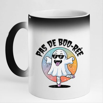 Pas De Boo Ree Funny Ghost Dance Ballet Halloween 11oz Black Color Changing Mug