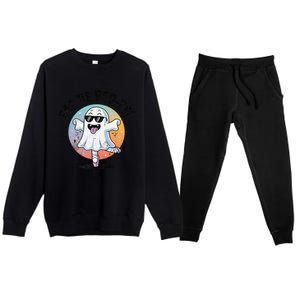 Pas De Boo Ree Funny Ghost Dance Ballet Halloween Premium Crewneck Sweatsuit Set