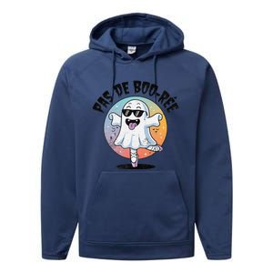 Pas De Boo Ree Funny Ghost Dance Ballet Halloween Performance Fleece Hoodie