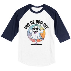 Pas De Boo Ree Funny Ghost Dance Ballet Halloween Baseball Sleeve Shirt