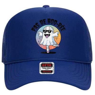 Pas De Boo Ree Funny Ghost Dance Ballet Halloween High Crown Mesh Back Trucker Hat