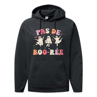 Pas De BooréE Ghost Ballet Dancer Halloween Dance Teacher Performance Fleece Hoodie