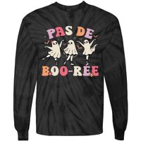 Pas De BooréE Ghost Ballet Dancer Halloween Dance Teacher Tie-Dye Long Sleeve Shirt