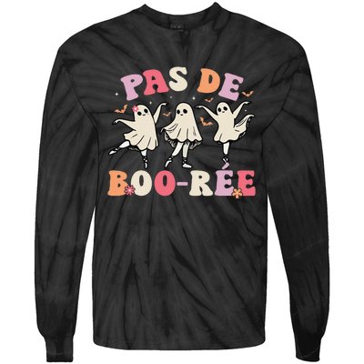 Pas De BooréE Ghost Ballet Dancer Halloween Dance Teacher Tie-Dye Long Sleeve Shirt