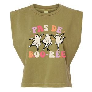 Pas De BooréE Ghost Ballet Dancer Halloween Dance Teacher Garment-Dyed Women's Muscle Tee