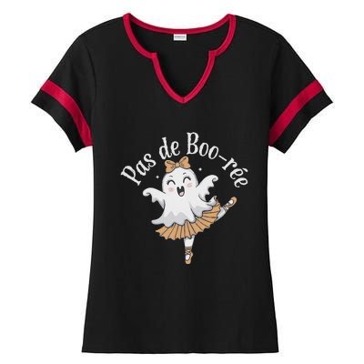 Pas De BooréE Funny Ballet Ghosts Halloween Dance Ladies Halftime Notch Neck Tee