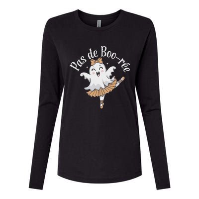 Pas De BooréE Funny Ballet Ghosts Halloween Dance Womens Cotton Relaxed Long Sleeve T-Shirt