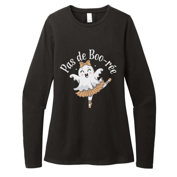 Pas De BooréE Funny Ballet Ghosts Halloween Dance Womens CVC Long Sleeve Shirt