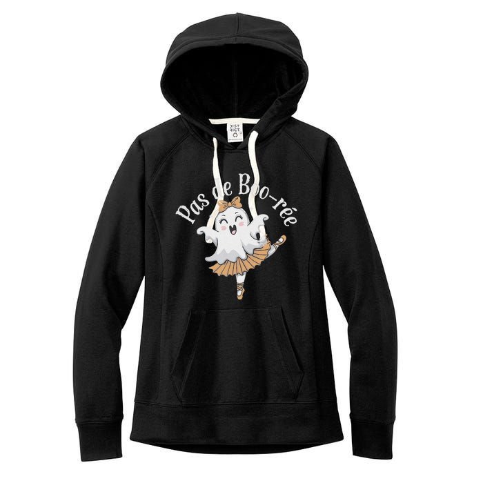 Pas De BooréE Funny Ballet Ghosts Halloween Dance Women's Fleece Hoodie