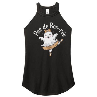 Pas De BooréE Funny Ballet Ghosts Halloween Dance Women's Perfect Tri Rocker Tank