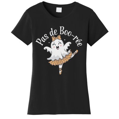 Pas De BooréE Funny Ballet Ghosts Halloween Dance Women's T-Shirt