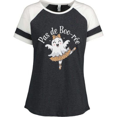 Pas De BooréE Funny Ballet Ghosts Halloween Dance Enza Ladies Jersey Colorblock Tee