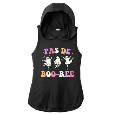 Pas De BooréE Ghost Ballet Dancer Halloween Ladies PosiCharge Tri-Blend Wicking Draft Hoodie Tank