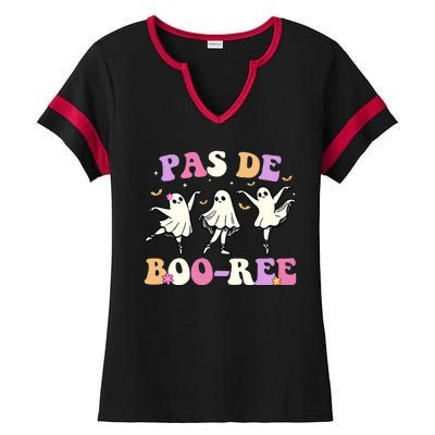 Pas De BooréE Ghost Ballet Dancer Halloween Ladies Halftime Notch Neck Tee