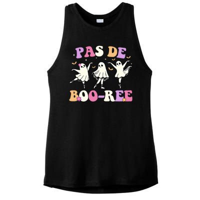 Pas De BooréE Ghost Ballet Dancer Halloween Ladies PosiCharge Tri-Blend Wicking Tank