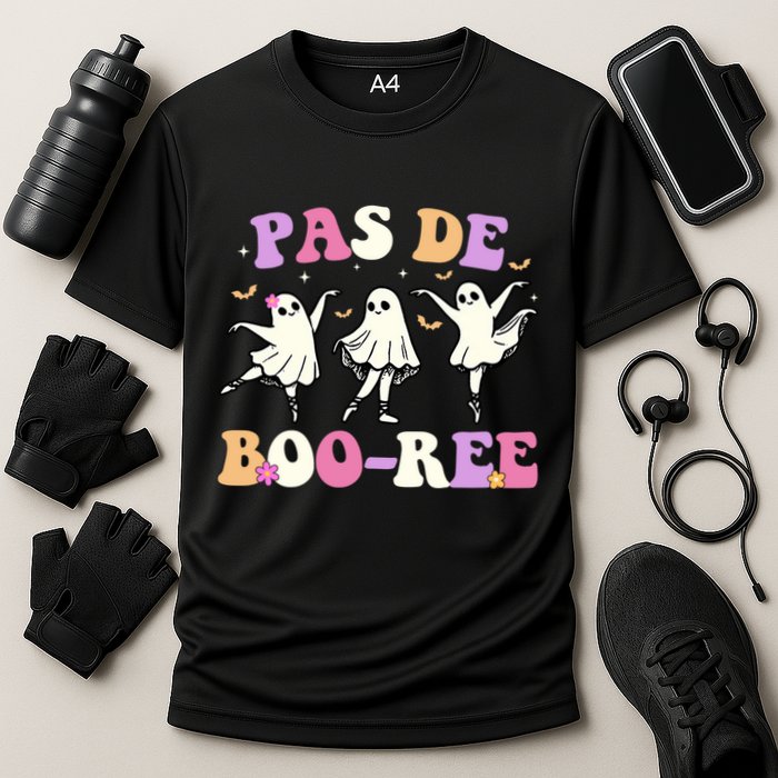 Pas De BooréE Ghost Ballet Dancer Halloween Cooling Performance Crew T-Shirt