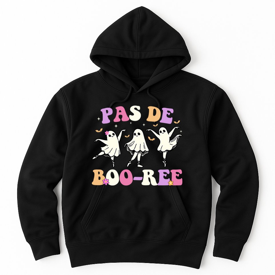 Pas De BooréE Ghost Ballet Dancer Halloween Hoodie
