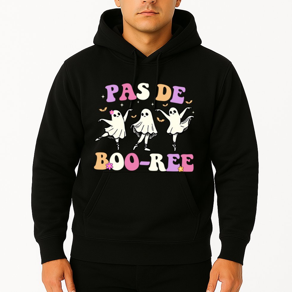 Pas De BooréE Ghost Ballet Dancer Halloween Hoodie