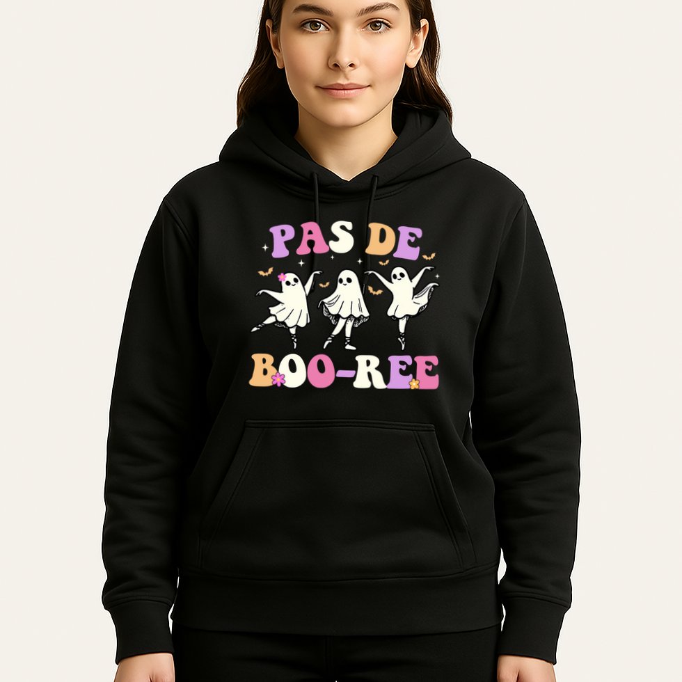 Pas De BooréE Ghost Ballet Dancer Halloween Hoodie